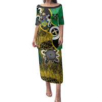 Australian South Sea Islanders National Recognition Day Family Matching Puletasi and Hawaiian Shirt Solomon Islands And Vanuatu Culture LT14 Mom's Dress Black - Polynesian Pride