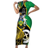 Australian South Sea Islanders National Recognition Day Family Matching Short Sleeve Bodycon Dress and Hawaiian Shirt Solomon Islands And Vanuatu Culture LT14 Mom's Dress Black - Polynesian Pride