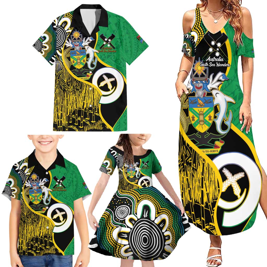 Australian South Sea Islanders National Recognition Day Family Matching Summer Maxi Dress and Hawaiian Shirt Solomon Islands And Vanuatu Culture LT14 - Polynesian Pride