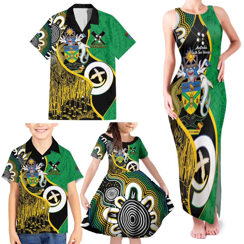 Australian South Sea Islanders National Recognition Day Family Matching Tank Maxi Dress and Hawaiian Shirt Solomon Islands And Vanuatu Culture LT14 - Polynesian Pride