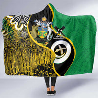 Australian South Sea Islanders National Recognition Day Hooded Blanket Solomon Islands And Vanuatu Culture LT14 One Size Black - Polynesian Pride