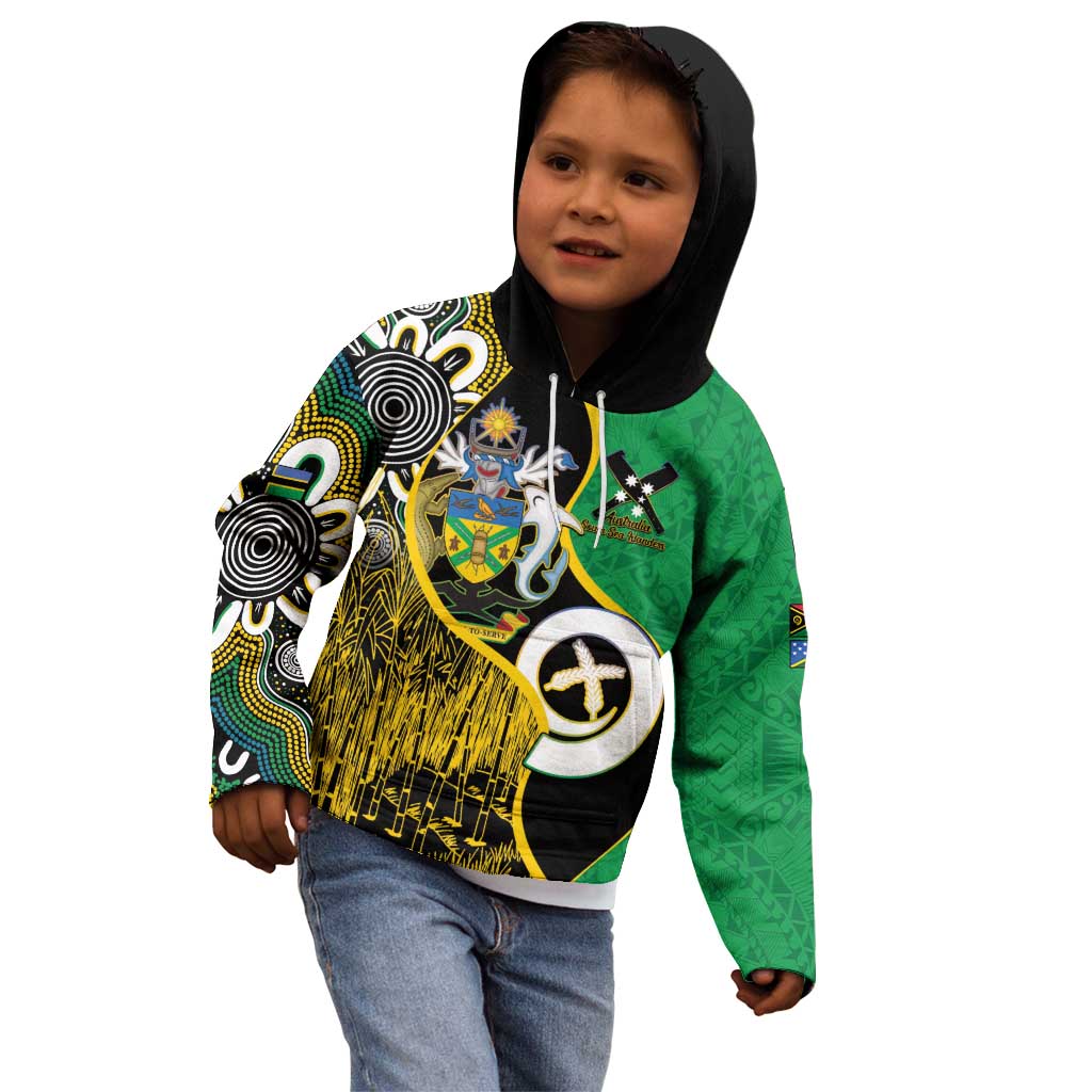 Australian South Sea Islanders National Recognition Day Kid Hoodie Solomon Islands And Vanuatu Culture LT14 - Polynesian Pride