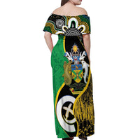 Australian South Sea Islanders National Recognition Day Off Shoulder Maxi Dress Solomon Islands And Vanuatu Culture LT14 - Polynesian Pride