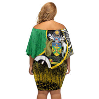 Australian South Sea Islanders National Recognition Day Off Shoulder Short Dress Solomon Islands And Vanuatu Culture LT14 - Polynesian Pride