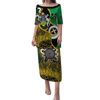 Australian South Sea Islanders National Recognition Day Puletasi Solomon Islands And Vanuatu Culture LT14 Long Dress Black - Polynesian Pride