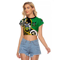 Australian South Sea Islanders National Recognition Day Raglan Cropped T Shirt Solomon Islands And Vanuatu Culture LT14 Female Black - Polynesian Pride