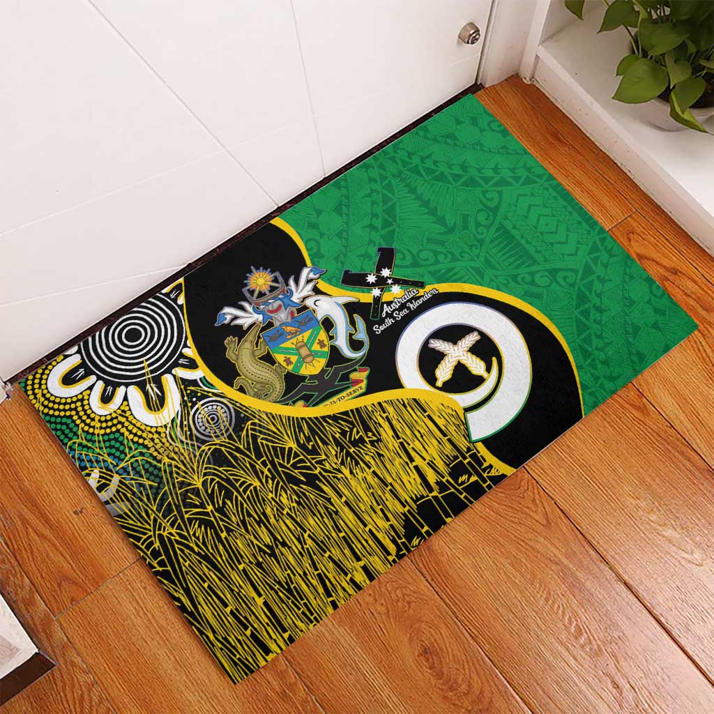 Australian South Sea Islanders National Recognition Day Rubber Doormat Solomon Islands And Vanuatu Culture LT14 - Polynesian Pride