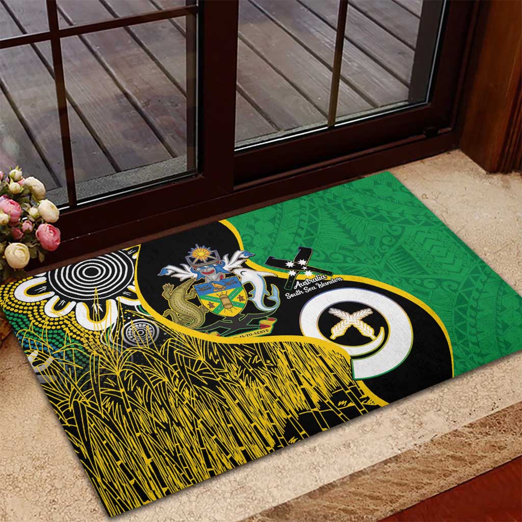Australian South Sea Islanders National Recognition Day Rubber Doormat Solomon Islands And Vanuatu Culture LT14 - Polynesian Pride