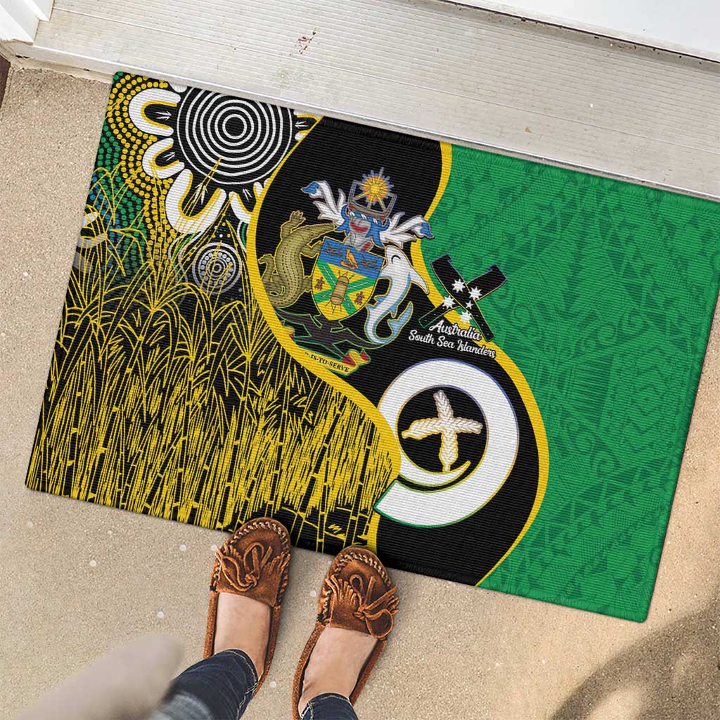 Australian South Sea Islanders National Recognition Day Rubber Doormat Solomon Islands And Vanuatu Culture LT14 - Polynesian Pride