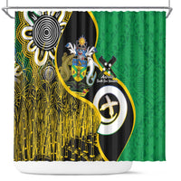 Australian South Sea Islanders National Recognition Day Shower Curtain Solomon Islands And Vanuatu Culture LT14 Black - Polynesian Pride