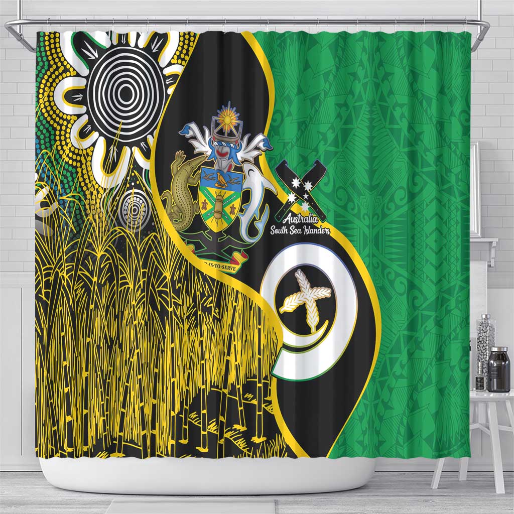 Australian South Sea Islanders National Recognition Day Shower Curtain Solomon Islands And Vanuatu Culture LT14 - Polynesian Pride