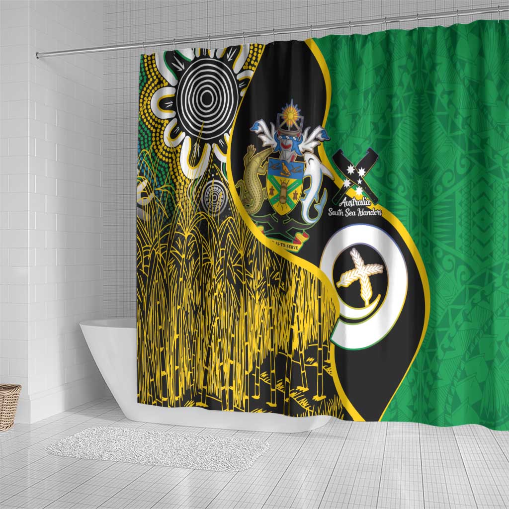 Australian South Sea Islanders National Recognition Day Shower Curtain Solomon Islands And Vanuatu Culture LT14 - Polynesian Pride