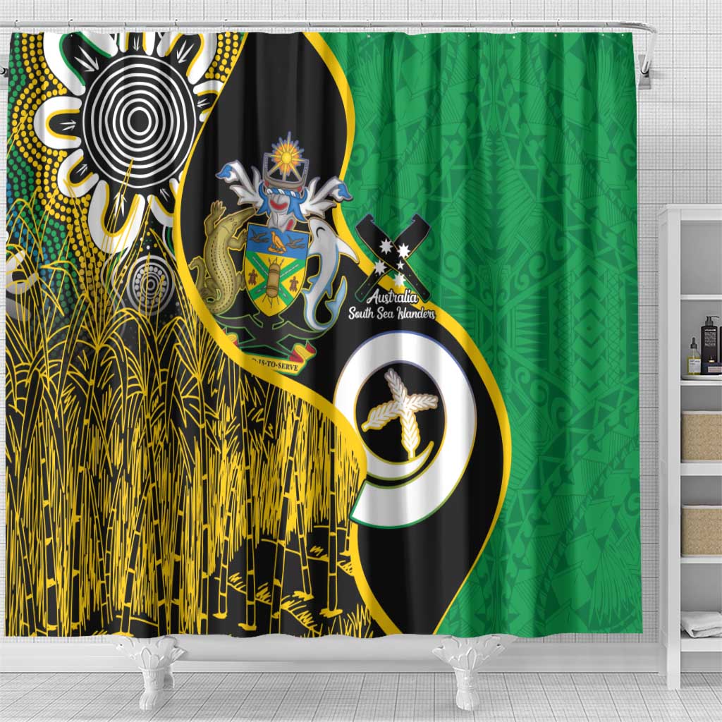 Australian South Sea Islanders National Recognition Day Shower Curtain Solomon Islands And Vanuatu Culture LT14 - Polynesian Pride