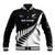 New Zealand Silver Fern Rugby Baseball Jacket All Black Go Champions Maori Pattern LT14