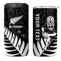 New Zealand Silver Fern Rugby 4 in 1 Can Cooler Tumbler All Black Go Champions Maori Pattern LT14 One Size: 16 oz Black - Polynesian Pride