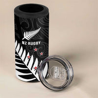 New Zealand Silver Fern Rugby 4 in 1 Can Cooler Tumbler All Black Go Champions Maori Pattern LT14 - Polynesian Pride