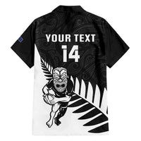 Personalised New Zealand Silver Fern Rugby Hawaiian Shirt All Black Go Champions Maori Pattern LT14 - Polynesian Pride
