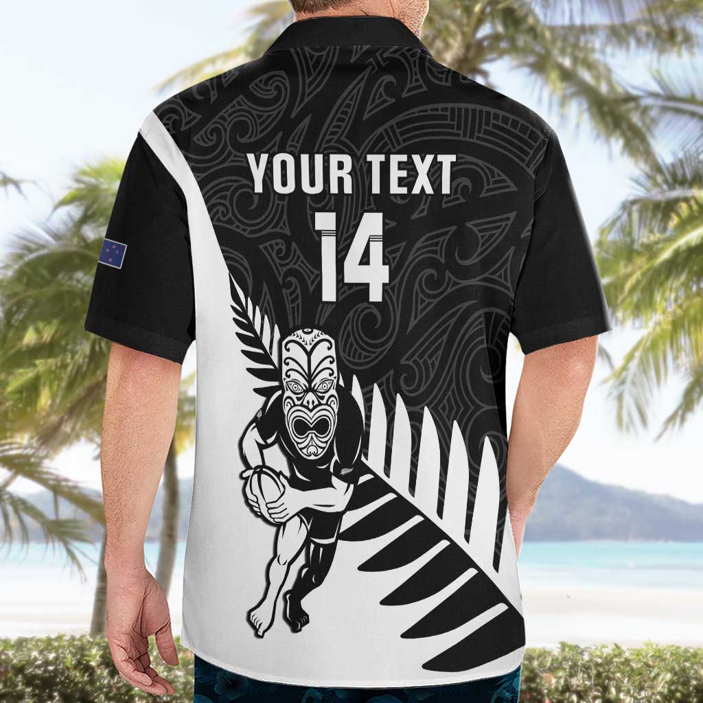Personalised New Zealand Silver Fern Rugby Hawaiian Shirt All Black Go Champions Maori Pattern LT14 - Polynesian Pride