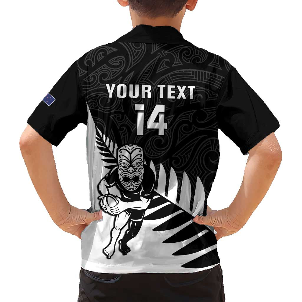 Personalised New Zealand Silver Fern Rugby Hawaiian Shirt All Black Go Champions Maori Pattern LT14 - Polynesian Pride