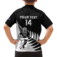 Personalised New Zealand Silver Fern Rugby Hawaiian Shirt All Black Go Champions Maori Pattern LT14 - Polynesian Pride