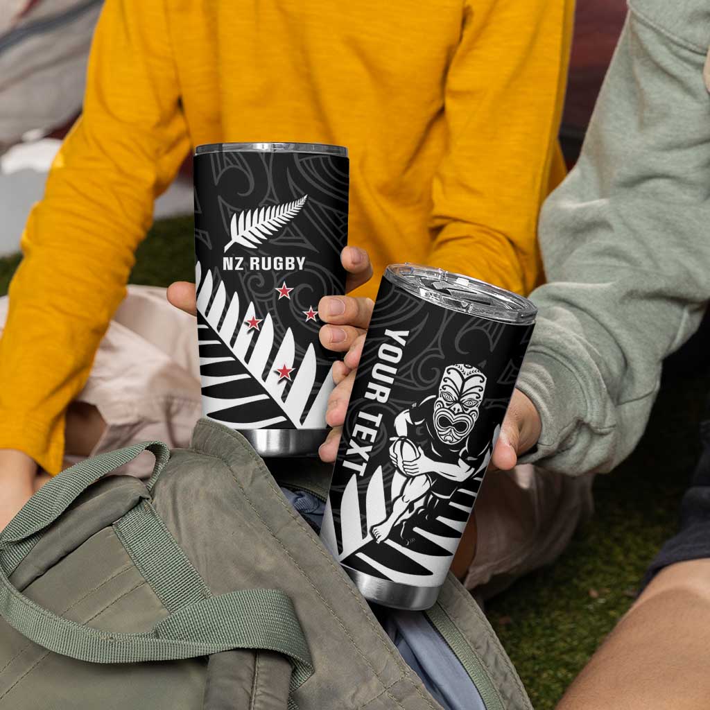 New Zealand Silver Fern Rugby Tumbler Cup All Black Go Champions Maori Pattern LT14 - Polynesian Pride