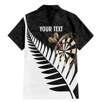 Personalised New Zealand Darts Family Matching Mermaid Dress and Hawaiian Shirt Silver Fern Aotearoa Maori Pattern LT14 - Polynesian Pride