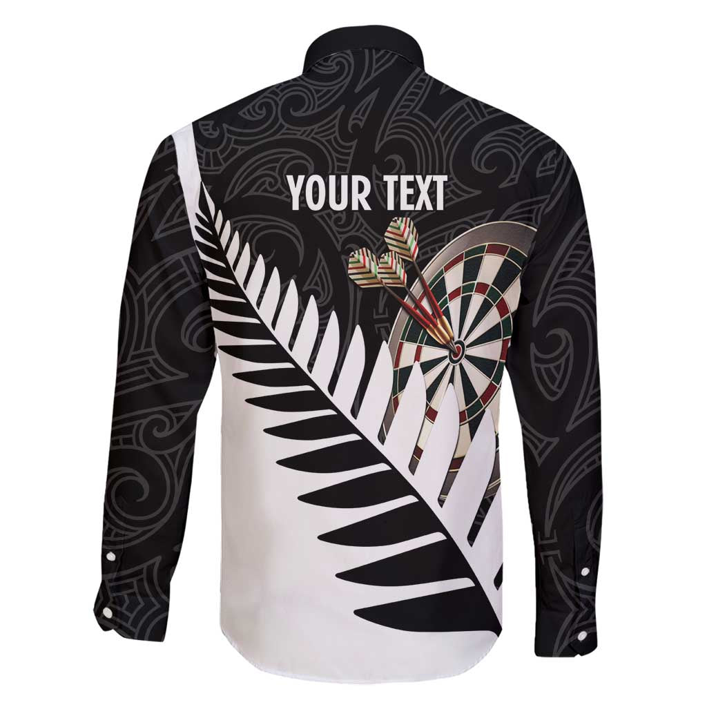 Personalised New Zealand Darts Family Matching Summer Maxi Dress and Hawaiian Shirt Silver Fern Aotearoa Maori Pattern LT14 - Polynesian Pride