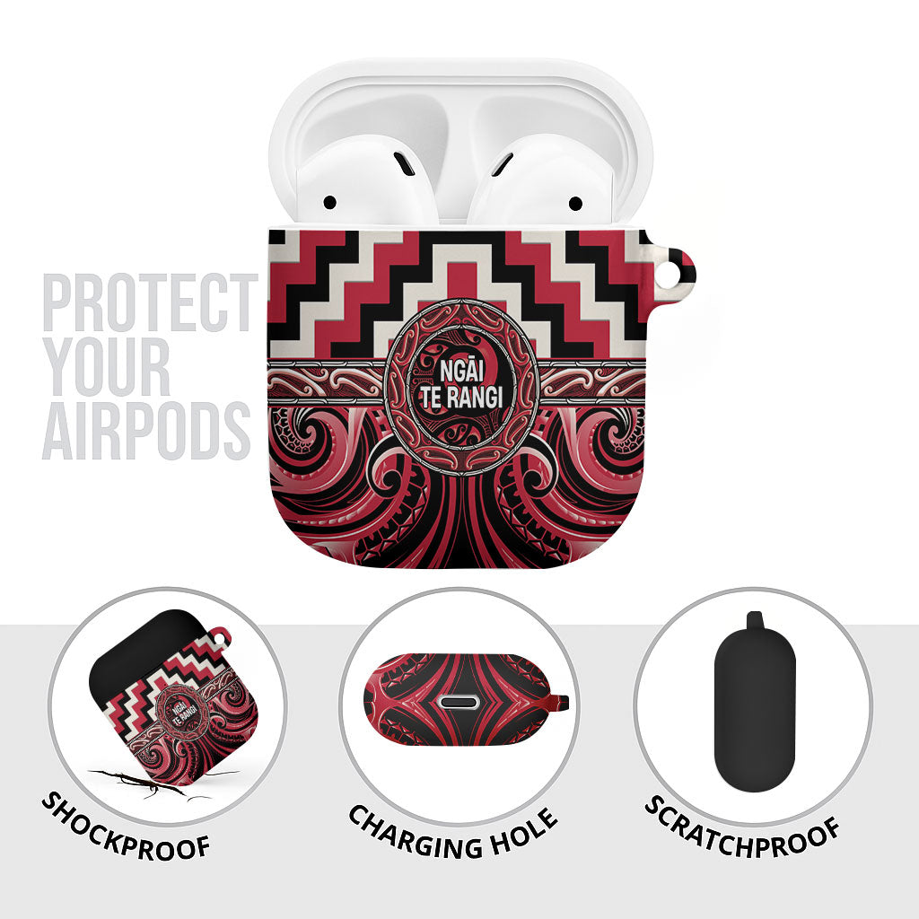 Aotearoa Ngai Te Rangi AirPods Case Maori Iwi Poutama Puhoro Tattoo LT14 - Polynesian Pride