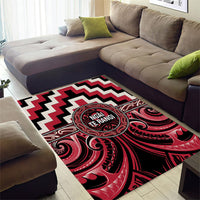 Aotearoa Ngai Te Rangi Area Rug Maori Iwi Poutama Puhoro Tattoo LT14 - Polynesian Pride
