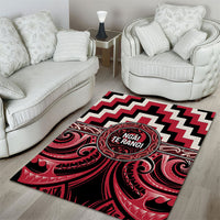 Aotearoa Ngai Te Rangi Area Rug Maori Iwi Poutama Puhoro Tattoo LT14 - Polynesian Pride