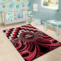 Aotearoa Ngai Te Rangi Area Rug Maori Iwi Poutama Puhoro Tattoo LT14 - Polynesian Pride