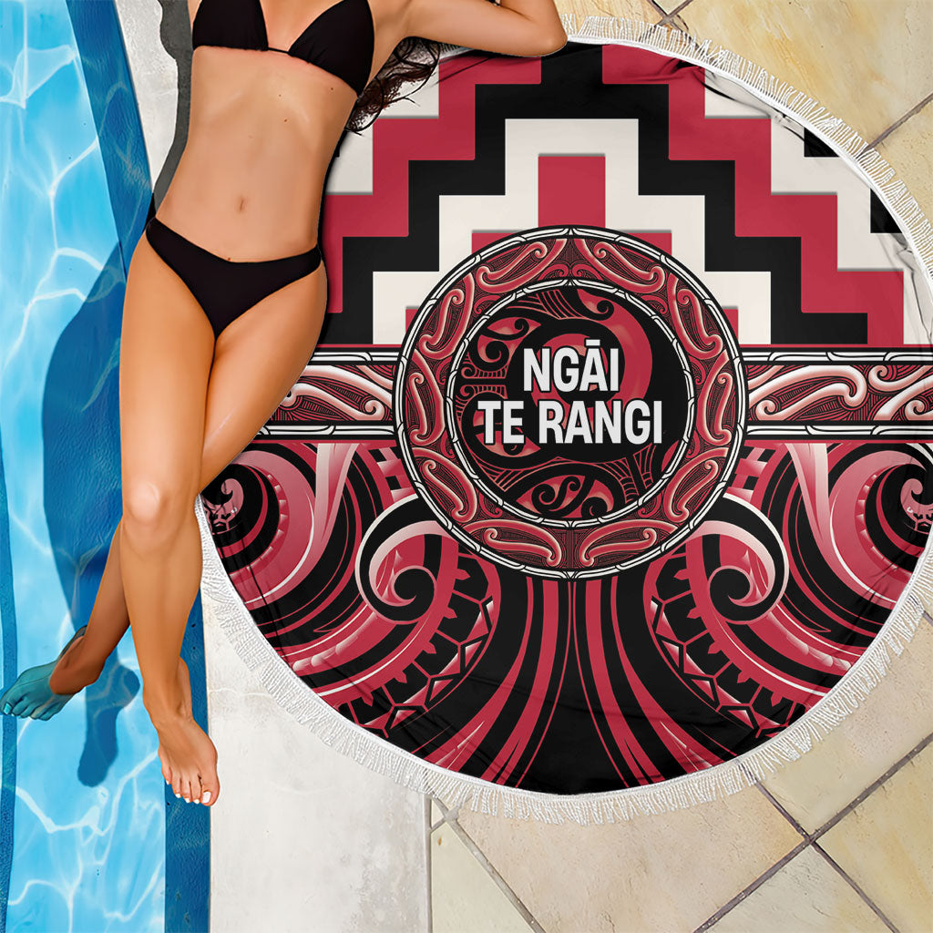 Aotearoa Ngai Te Rangi Beach Blanket Maori Iwi Poutama Puhoro Tattoo LT14 - Polynesian Pride