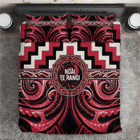 Aotearoa Ngai Te Rangi Bedding Set Maori Iwi Poutama Puhoro Tattoo LT14 Red - Polynesian Pride