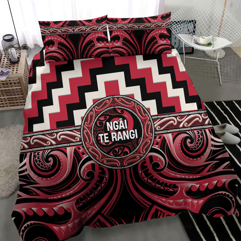 Aotearoa Ngai Te Rangi Bedding Set Maori Iwi Poutama Puhoro Tattoo LT14 - Polynesian Pride