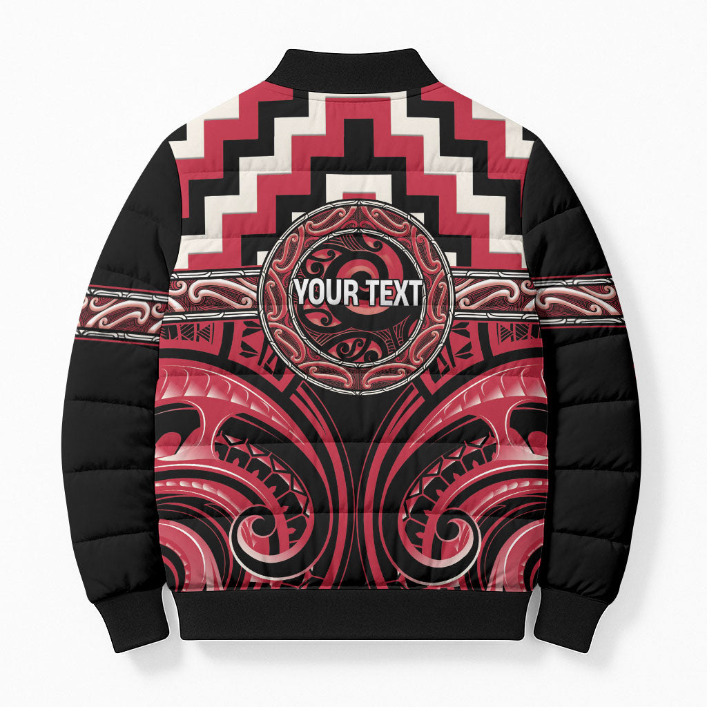 Aotearoa Ngai Te Rangi Personalised Bomber Puffer Jacket Maori Iwi Poutama Puhoro Tattoo LT14 - Polynesian Pride