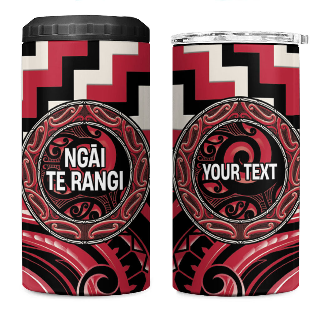 Aotearoa Ngai Te Rangi Personalised 4 in 1 Can Cooler Tumbler Maori Iwi Poutama Puhoro Tattoo LT14 One Size: 16 oz Red - Polynesian Pride