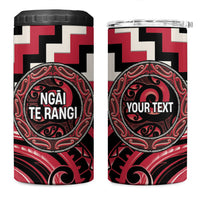 Aotearoa Ngai Te Rangi Personalised 4 in 1 Can Cooler Tumbler Maori Iwi Poutama Puhoro Tattoo LT14 One Size: 16 oz Red - Polynesian Pride