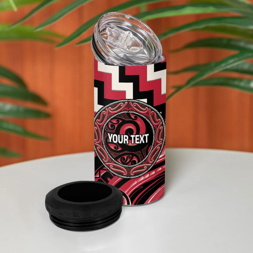 Aotearoa Ngai Te Rangi Personalised 4 in 1 Can Cooler Tumbler Maori Iwi Poutama Puhoro Tattoo LT14 - Polynesian Pride
