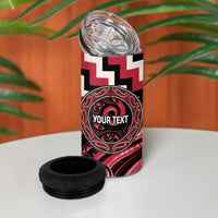 Aotearoa Ngai Te Rangi Personalised 4 in 1 Can Cooler Tumbler Maori Iwi Poutama Puhoro Tattoo LT14 - Polynesian Pride