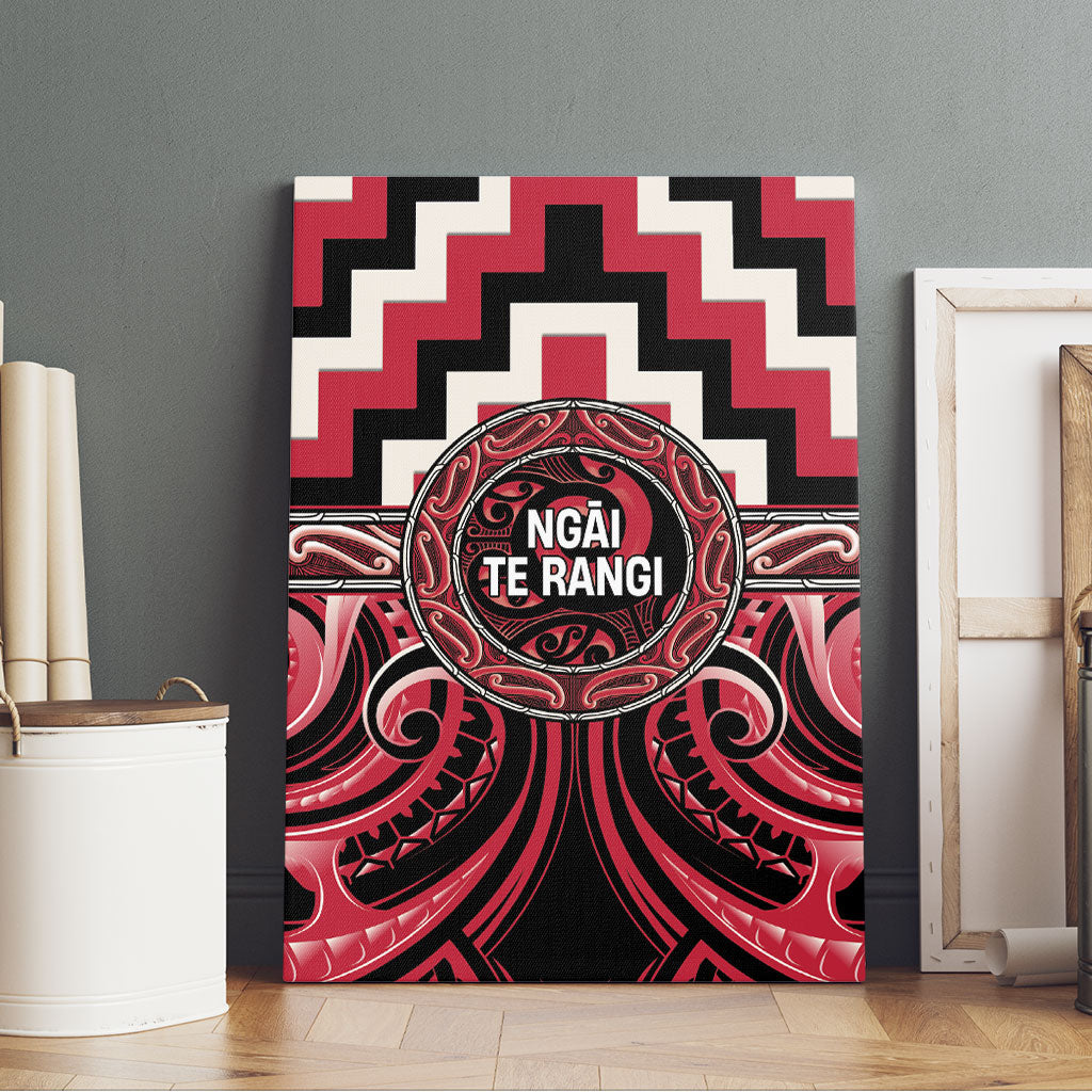 Aotearoa Ngai Te Rangi Canvas Wall Art Maori Iwi Poutama Puhoro Tattoo LT14 - Polynesian Pride