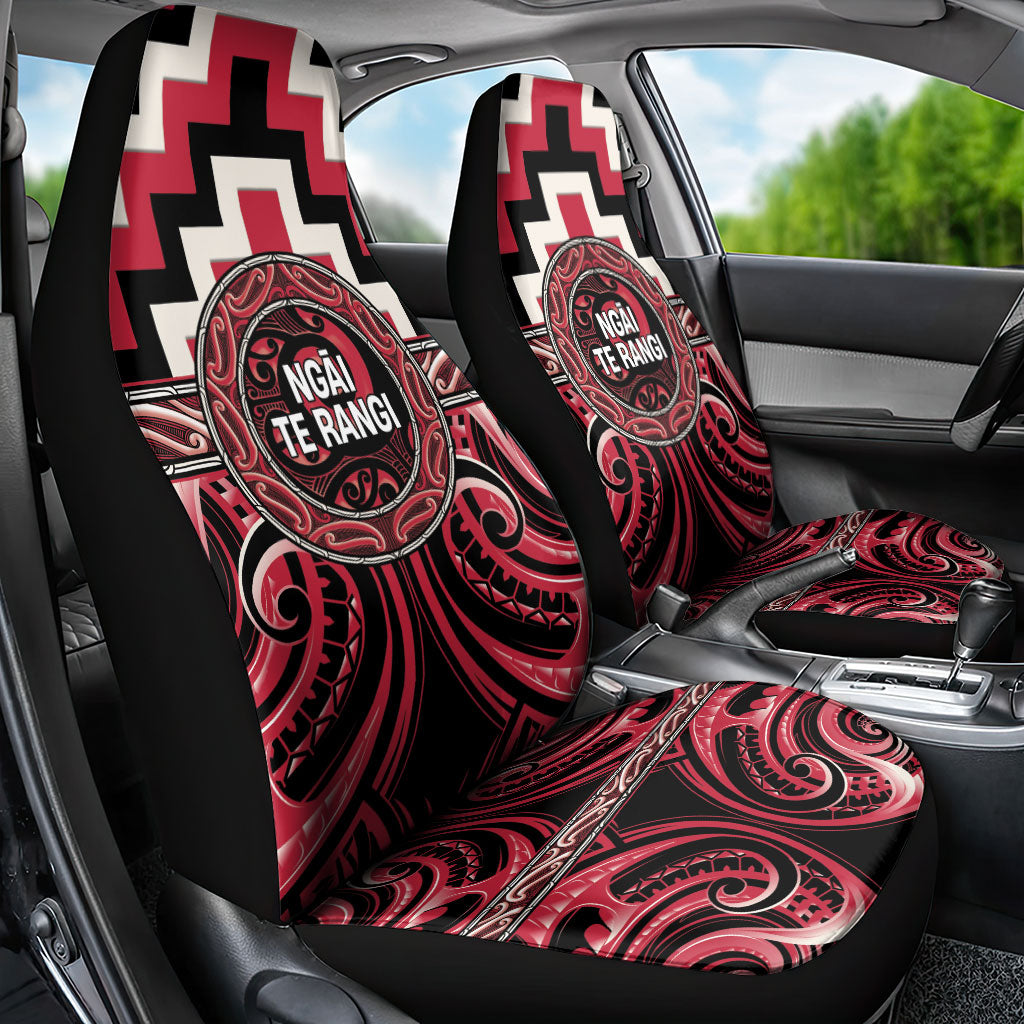 Aotearoa Ngai Te Rangi Car Seat Cover Maori Iwi Poutama Puhoro Tattoo LT14 - Polynesian Pride