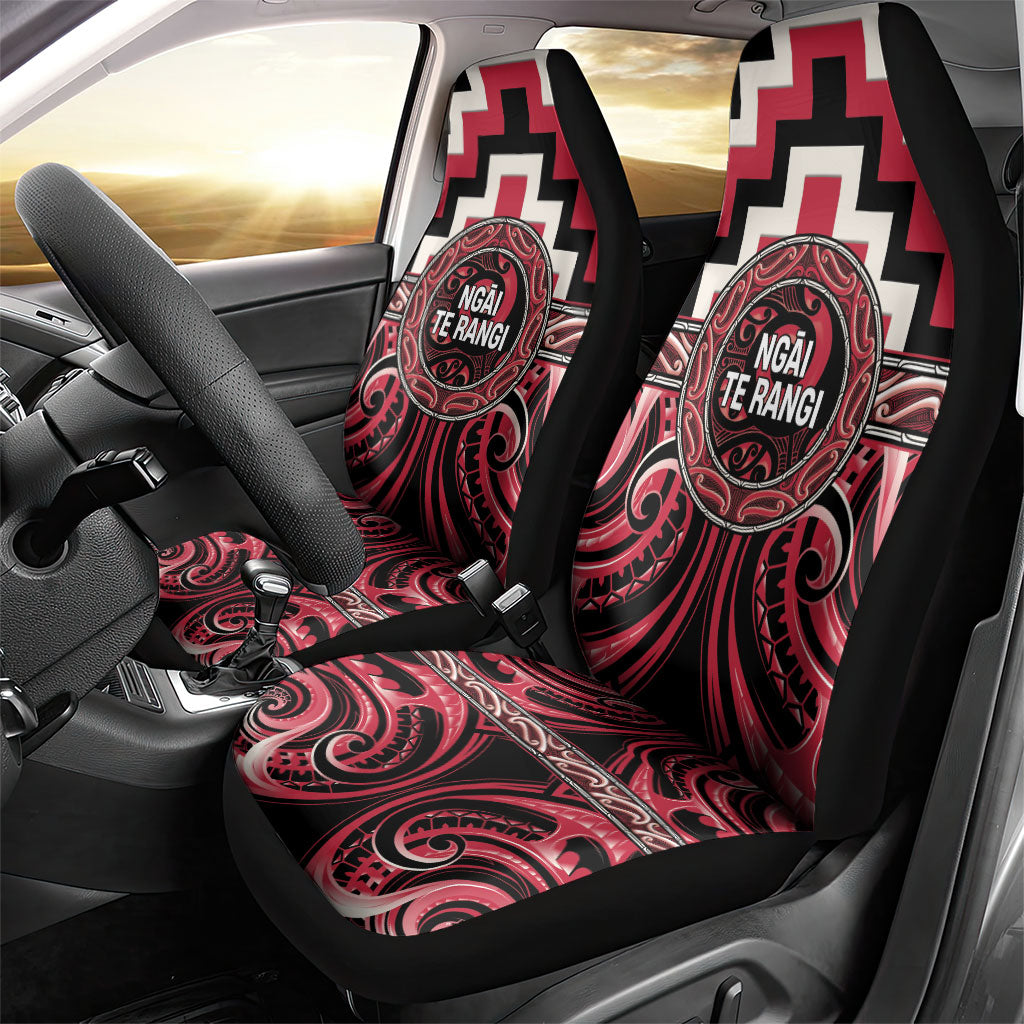 Aotearoa Ngai Te Rangi Car Seat Cover Maori Iwi Poutama Puhoro Tattoo LT14 - Polynesian Pride