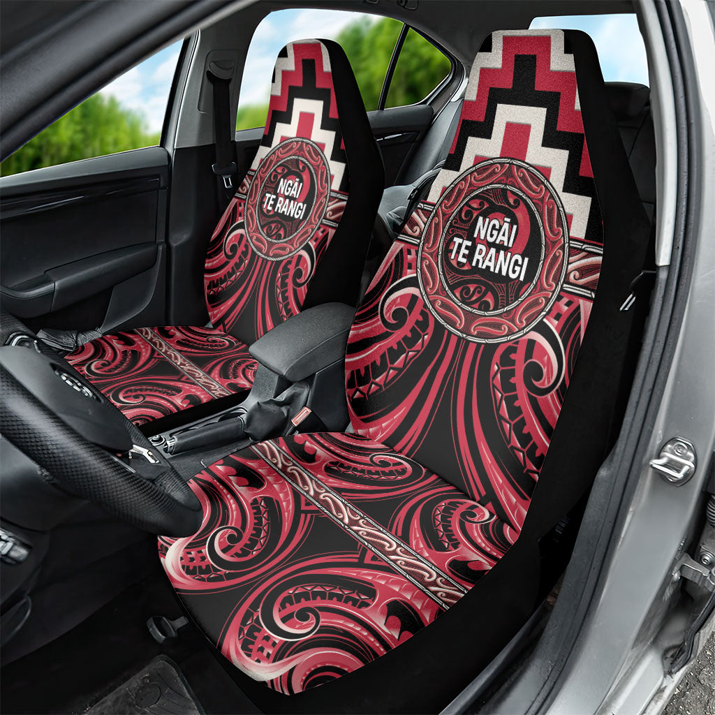 Aotearoa Ngai Te Rangi Car Seat Cover Maori Iwi Poutama Puhoro Tattoo LT14 - Polynesian Pride
