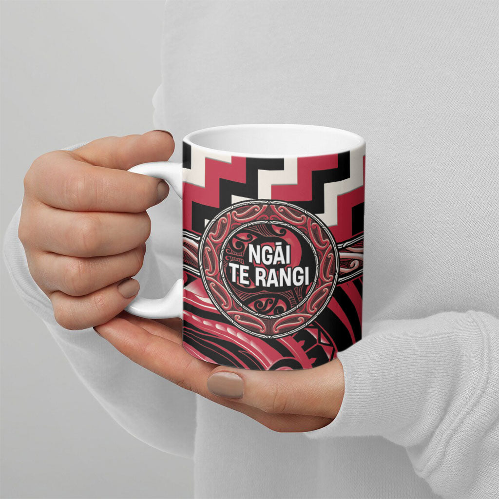 Aotearoa Ngai Te Rangi Personalised Ceramic Mug Maori Iwi Poutama Puhoro Tattoo LT14 - Polynesian Pride