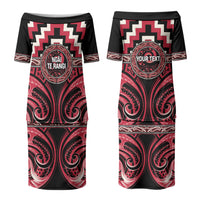 Aotearoa Ngai Te Rangi Personalised Couples Matching Puletasi and Hawaiian Shirt Maori Iwi Poutama Puhoro Tattoo LT14 - Polynesian Pride