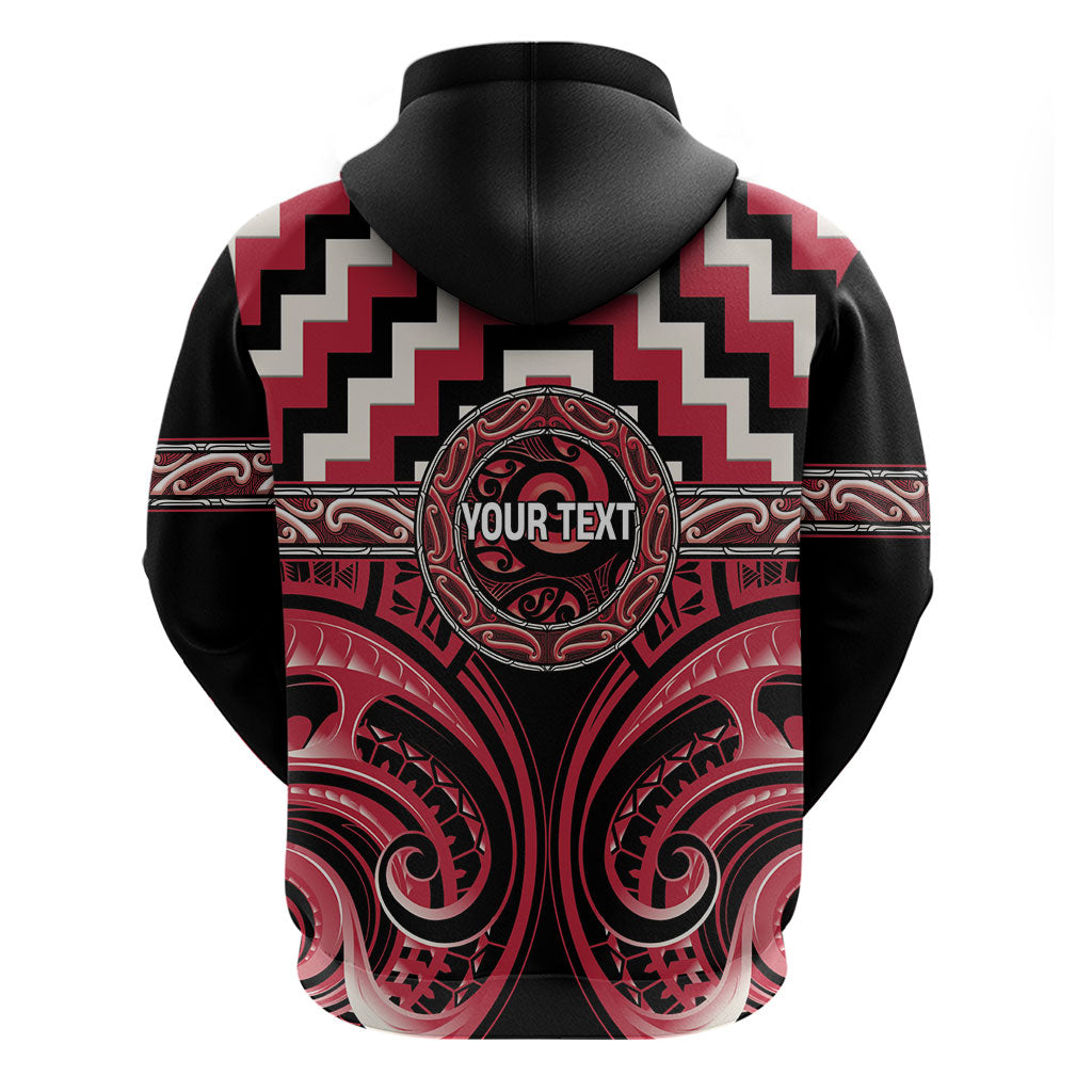 Aotearoa Ngai Te Rangi Personalised Hoodie Maori Iwi Poutama Puhoro Tattoo LT14 - Polynesian Pride