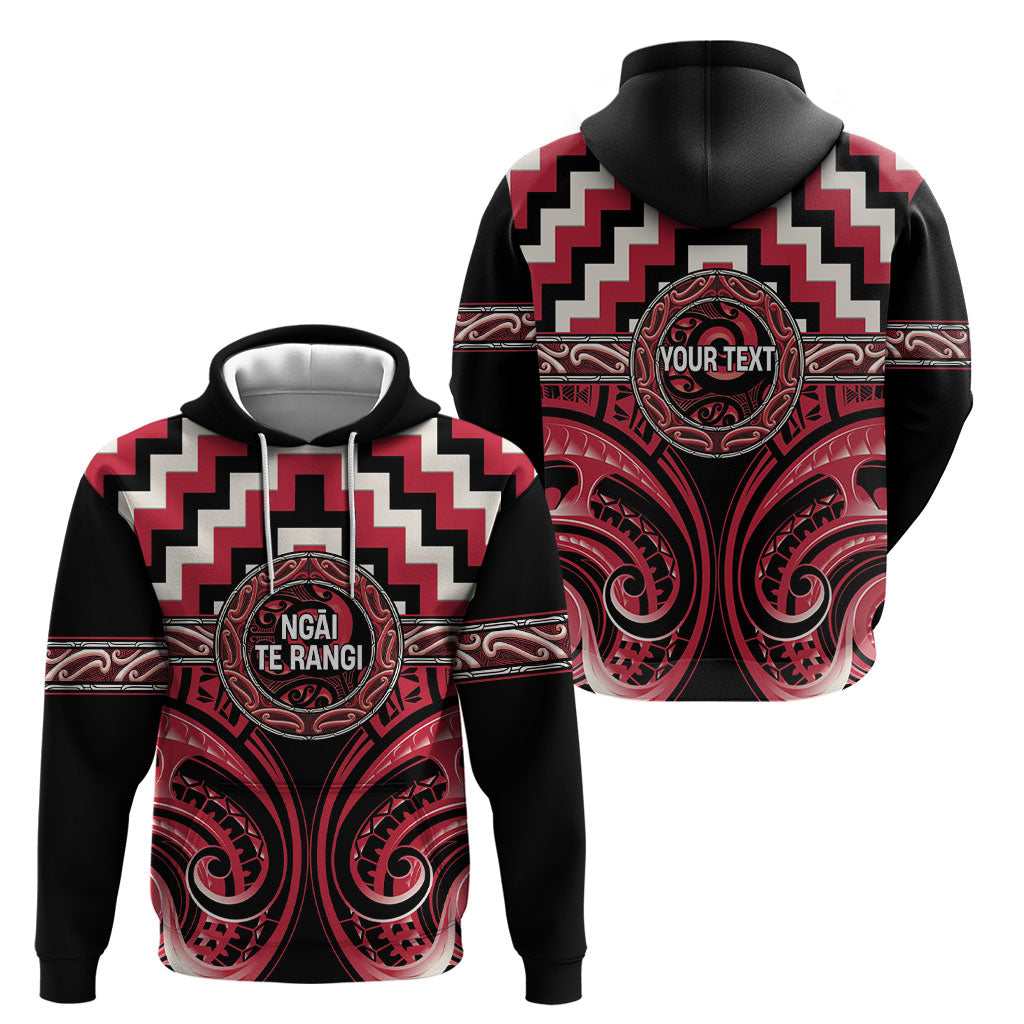 Aotearoa Ngai Te Rangi Personalised Hoodie Maori Iwi Poutama Puhoro Tattoo LT14 - Polynesian Pride