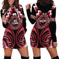 Aotearoa Ngai Te Rangi Personalised Hoodie Dress Maori Iwi Poutama Puhoro Tattoo LT14 - Polynesian Pride