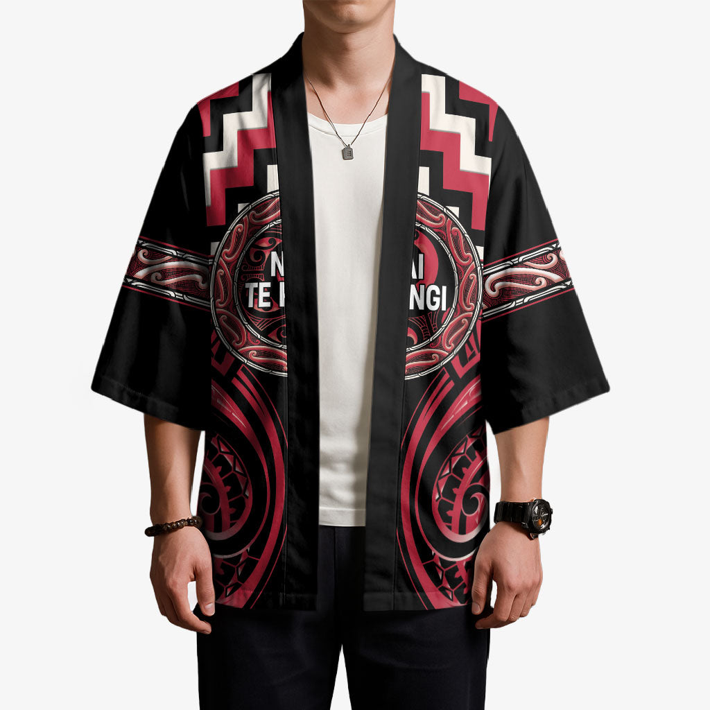 Aotearoa Ngai Te Rangi Personalised Kimono Maori Iwi Poutama Puhoro Tattoo LT14 - Polynesian Pride