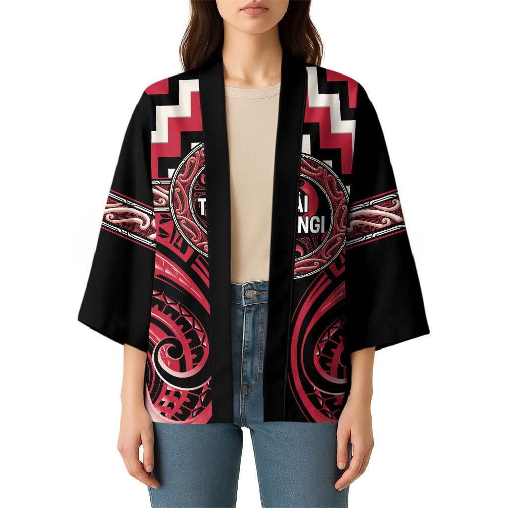 Aotearoa Ngai Te Rangi Personalised Kimono Maori Iwi Poutama Puhoro Tattoo LT14 - Polynesian Pride